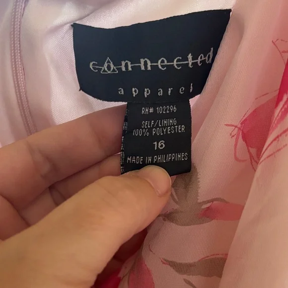 Connected Apparel Floral Pink Sleeveless Dress - Picture 3 of 5
